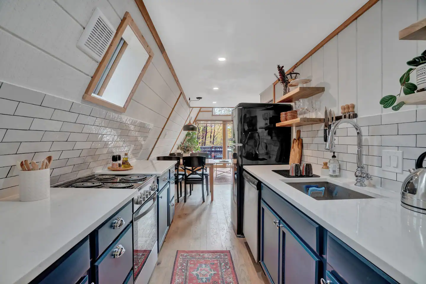 The kitchen is fully furnished with everything you need.