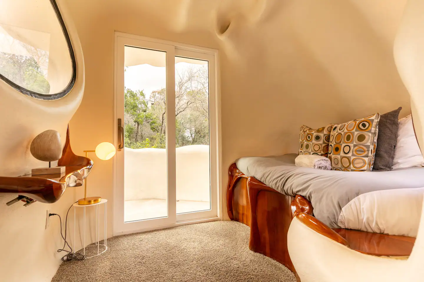 Get this beautiful view when you wake up in this bedroom.