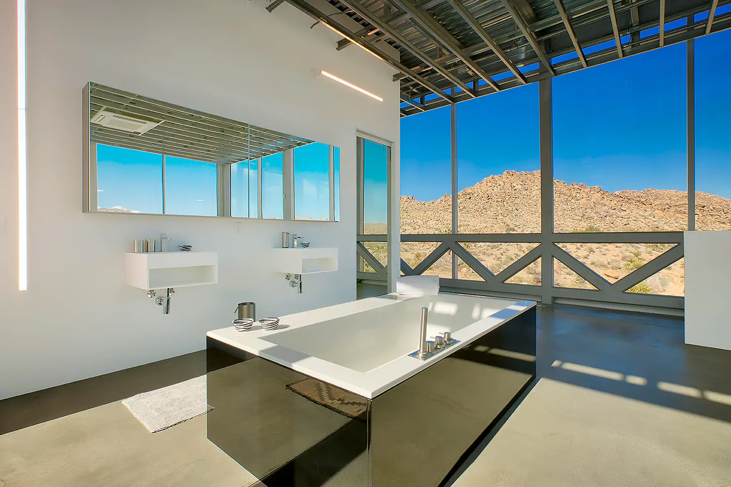 free standing Boffi SWIM tub in the Master suite