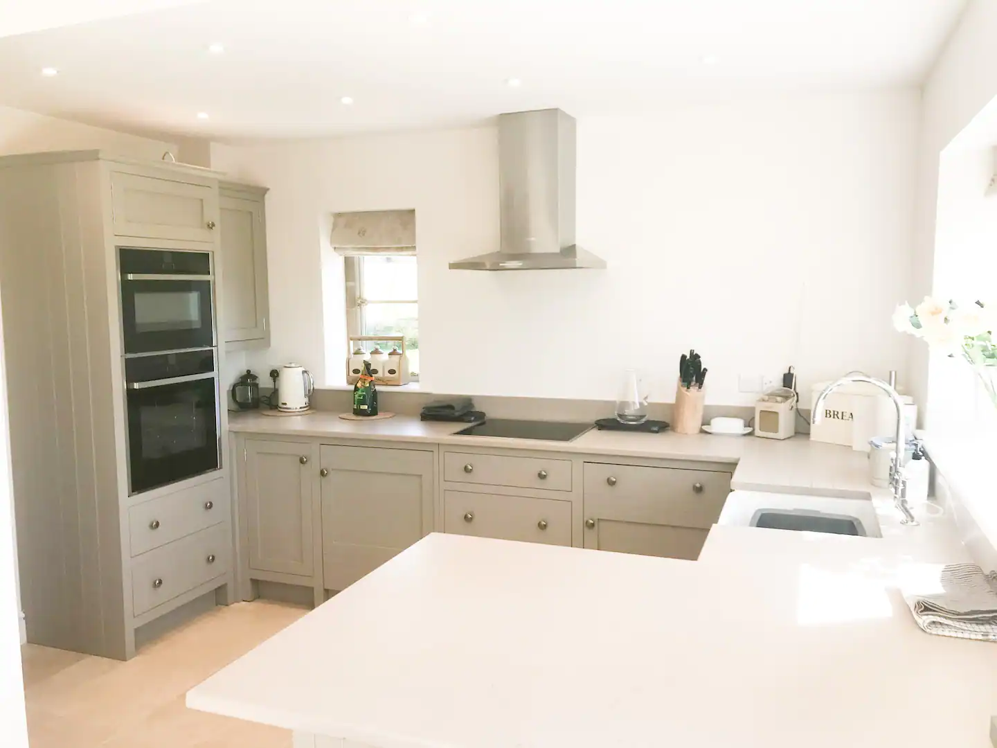 Kitchen is open plan.