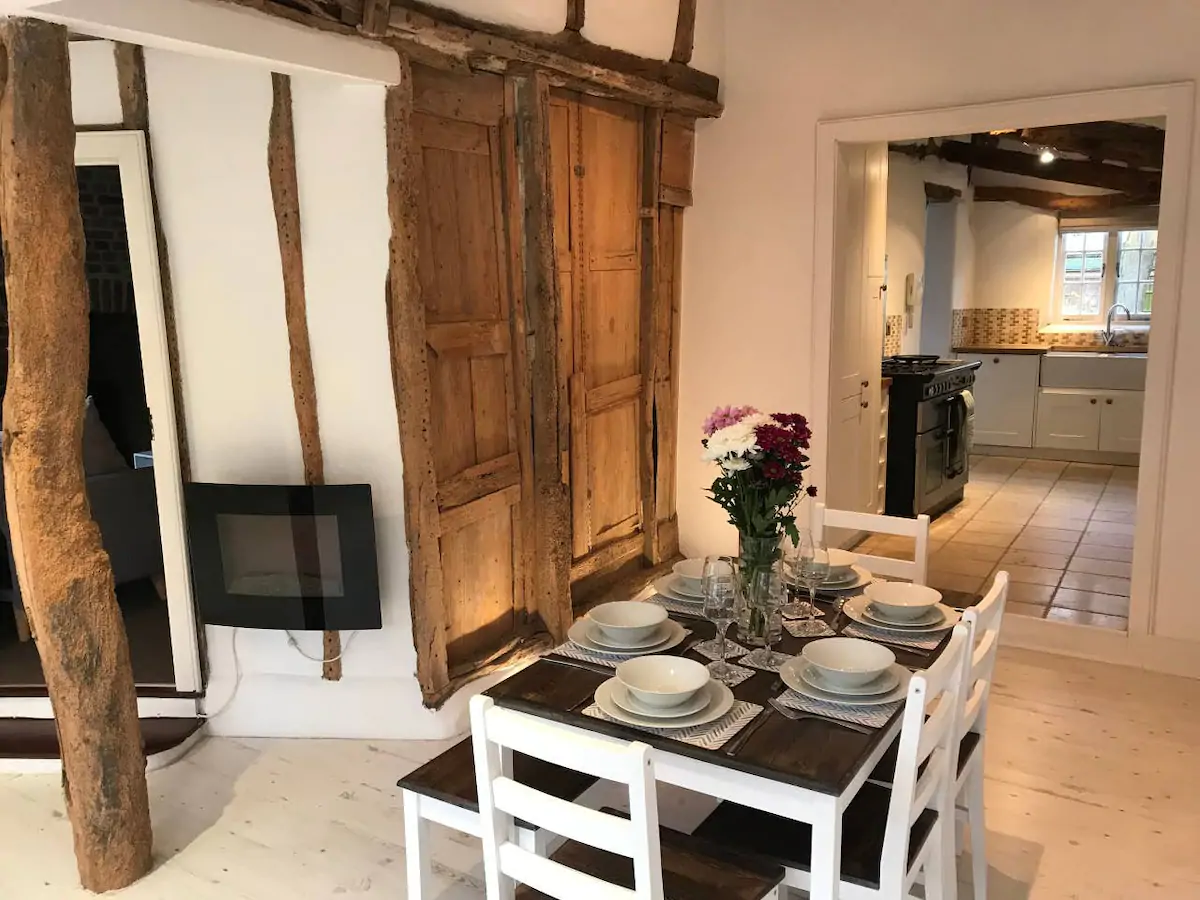 A dining table for 6 guests