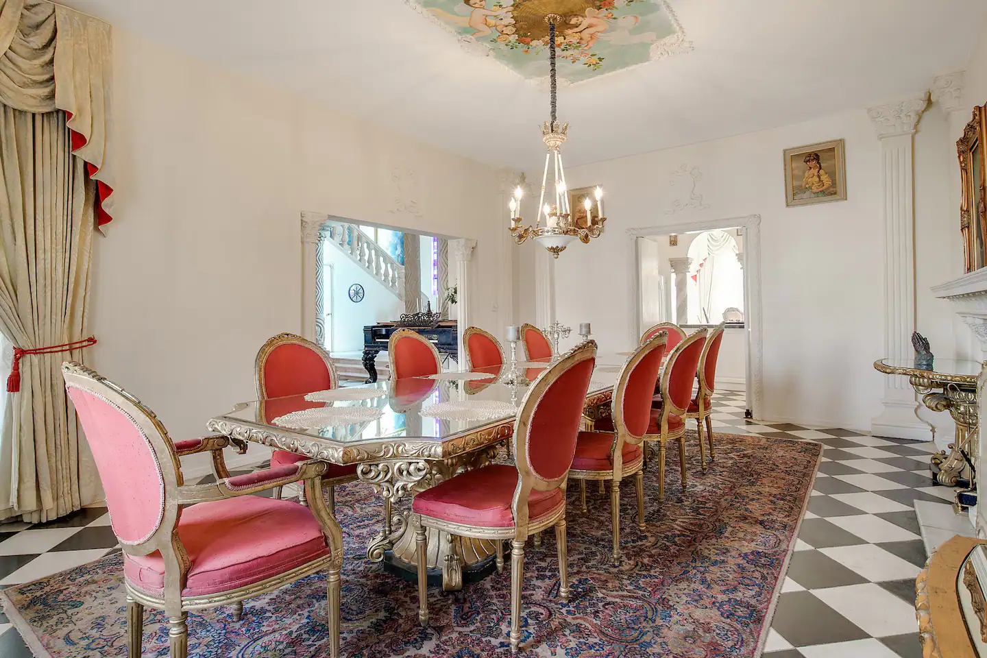 A spacious dining room table for engaging conversations.