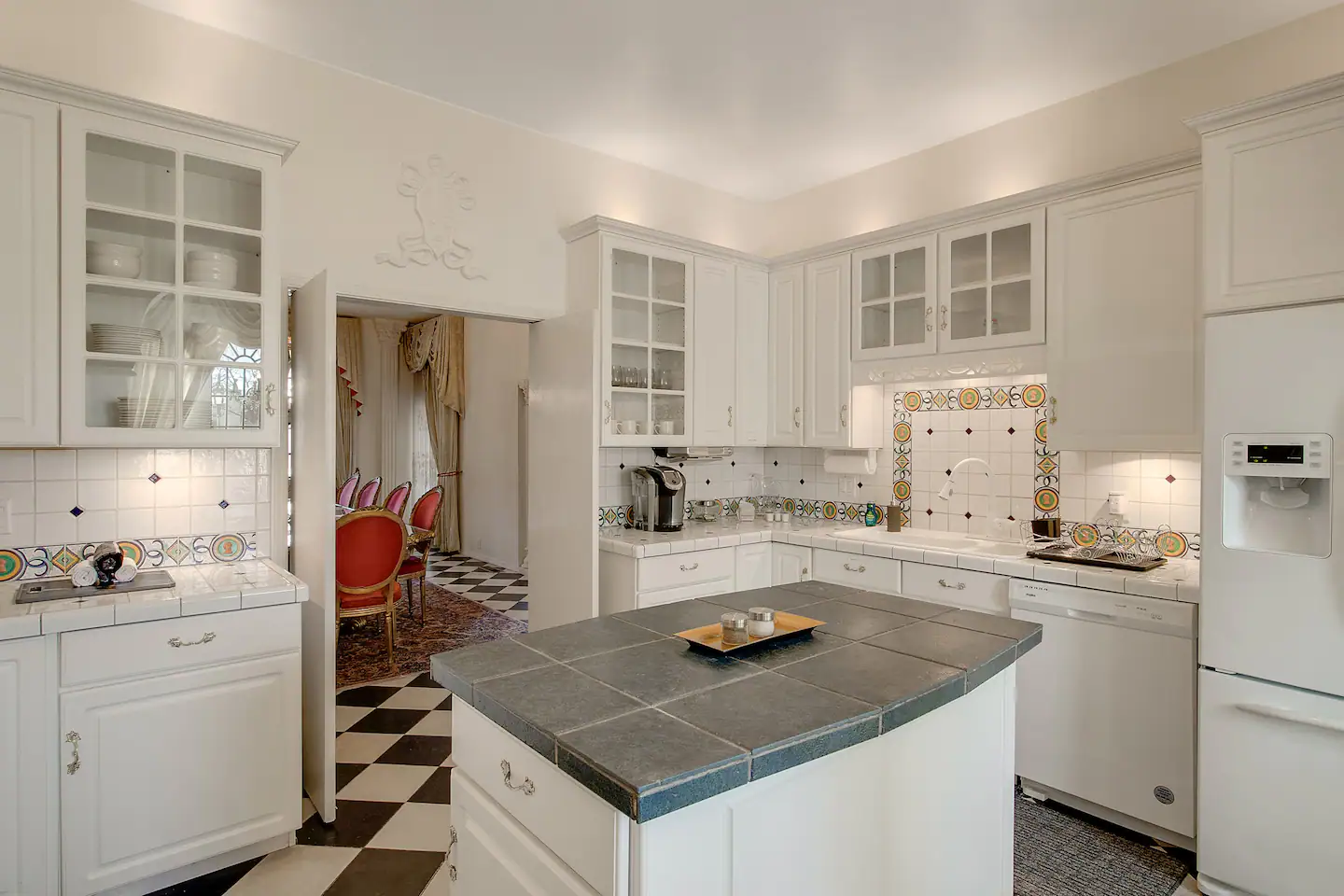 A fully equipped kitchen that meets all our cooking needs.