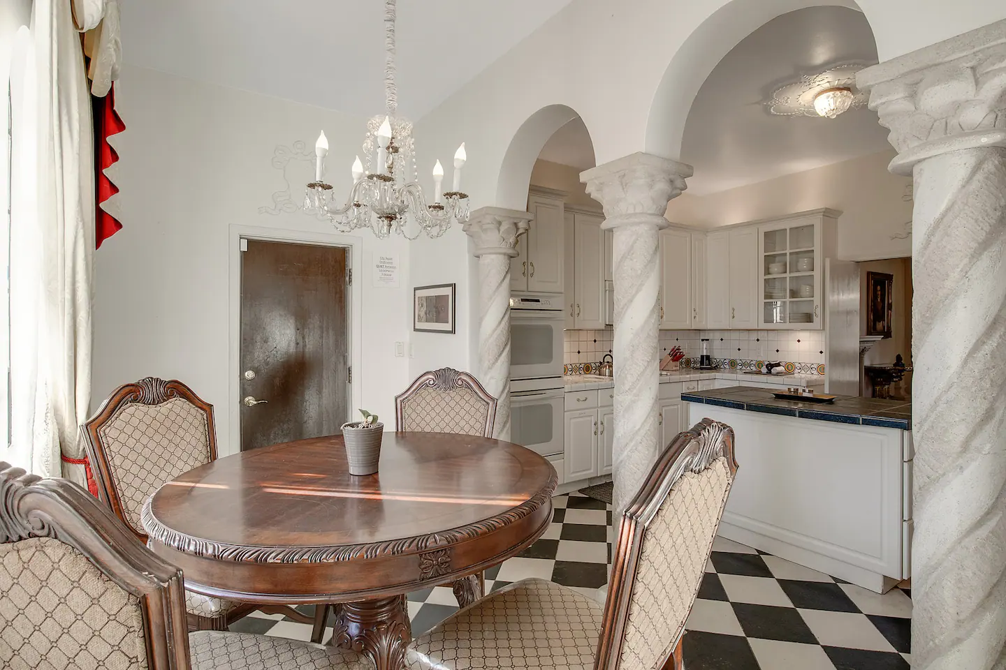 Additionally, there is a small dining table perfect for casual chats or hangouts.